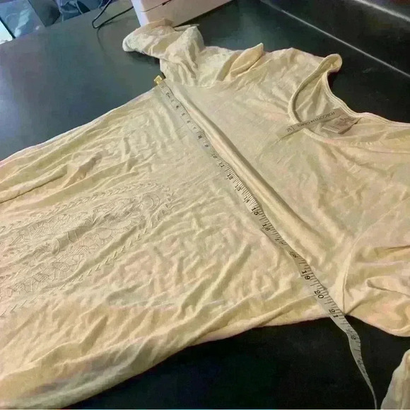 Forgotten Grace Womens Top Cream/ Off White Embroidered Plus Sz XL Soft Flowy - Picture 4 of 9